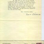 A letter from Eleanor Roosevelt to the Millburn Library in 1936.